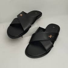 Flat slippers Men Summer Outside Wear 4 black slippers Flat slippers Men Summer Outside Wear - Image 2