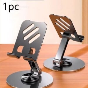 A 360-Degree Rotating Aluminum Alloy Phone Stand - a Compact Portable Folding Desktop Holder, Suitable for All Smartphones And Tablets, an Ideal Office Accessory for Use During 17 Different Holidays.